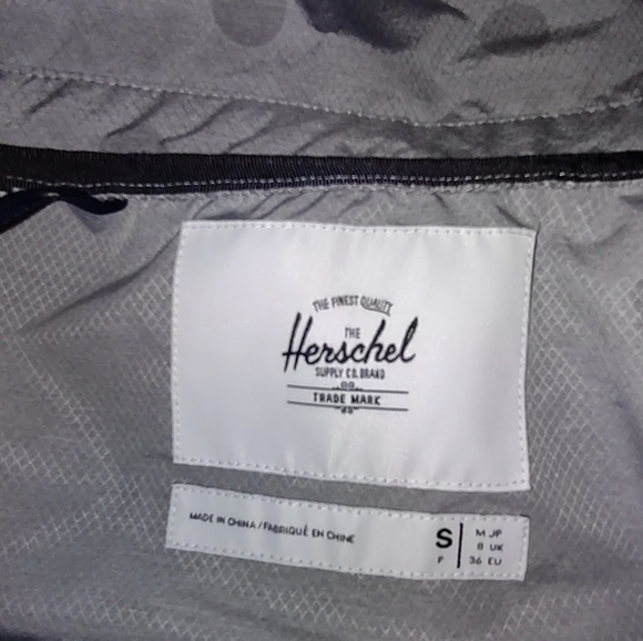 HERSCHEL supply company grey polka dot rain type jacket - Picture 7 of 8